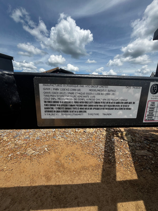 2026 HTC 6x12 Utility Trailer