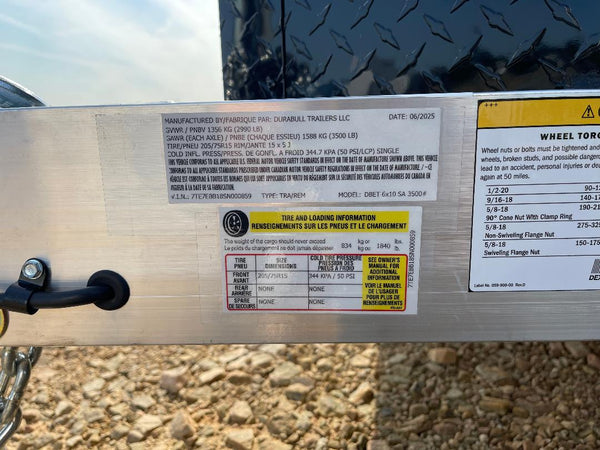 2025 DuraBull 6x10 Elite Cargo Trailer