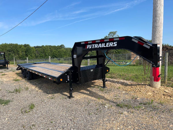 2026 PJ LD 8.5x28' Dual Flatbed Gooseneck w/ Monster Ramps