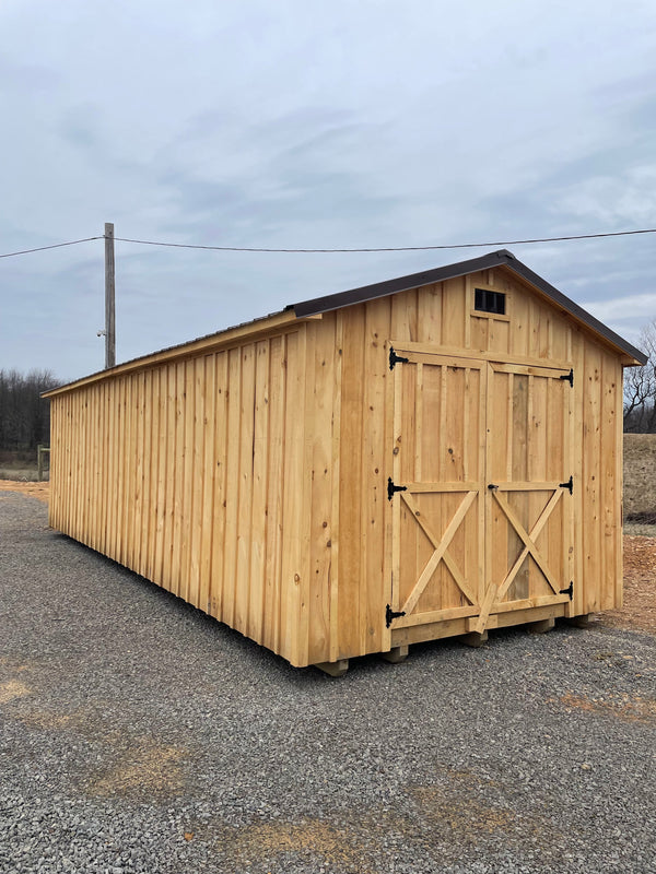 12X30 Shed w/ 1 Window/ Brown Roof